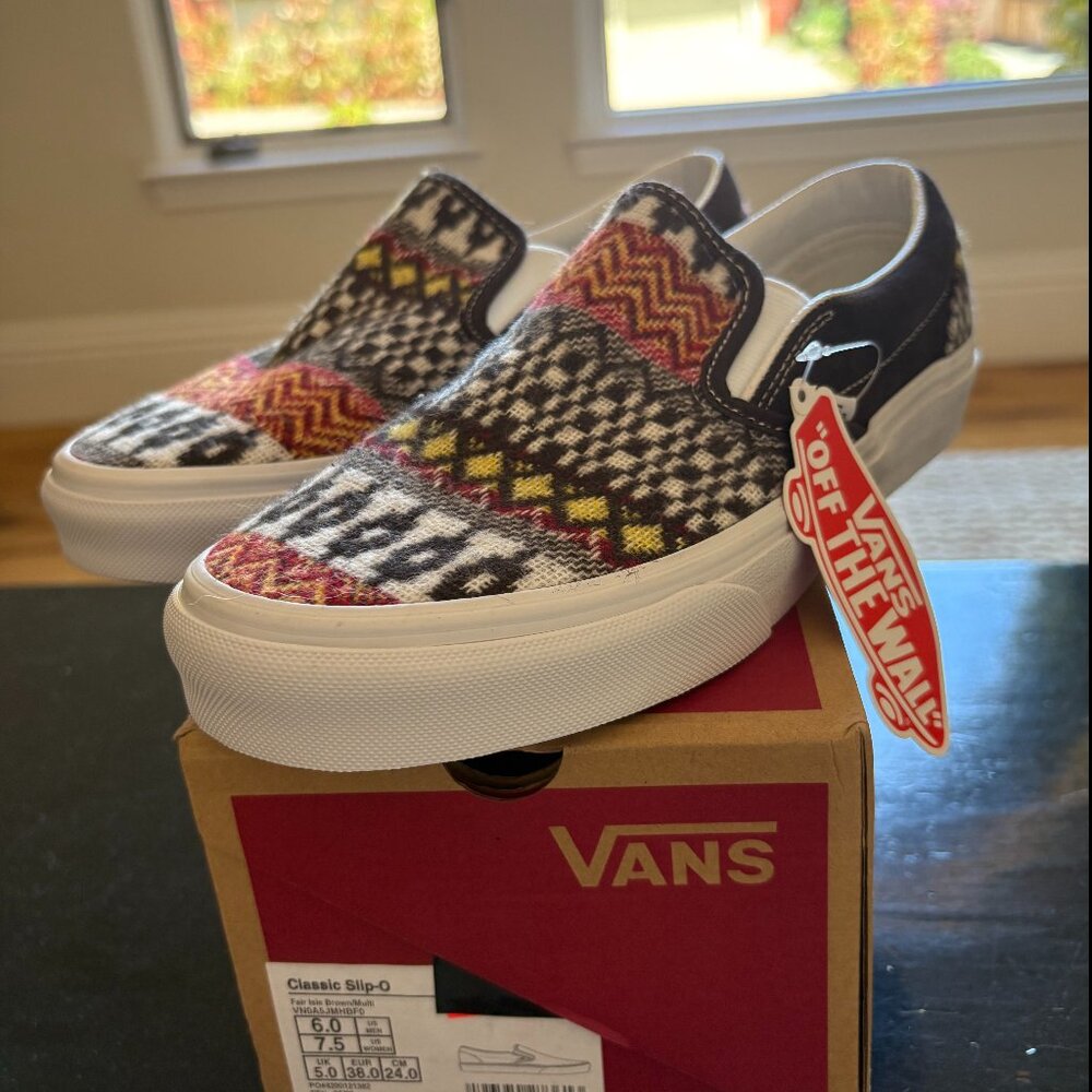 Vans Fair Isle Brown/Multi slip on